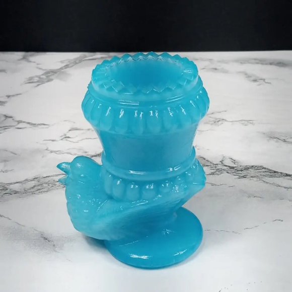 Degenhart Glass Bird Toothpick Trinket Paperweight Vintage - Picture 4 of 9